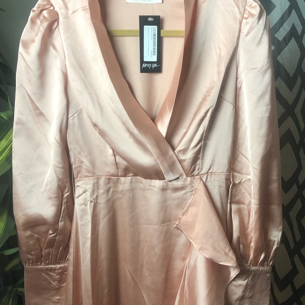 Silk ruffle dress